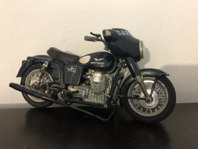 moto guzzi V7 carabinieri polistil 1:15 en l'état moto gendarmerie vintage
