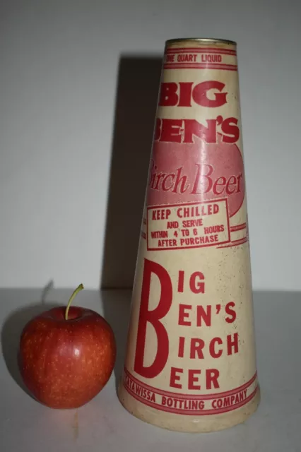 Vintage 1950s Mid Century Big Bens Birch Beer Conical Megaphone Container NO LID