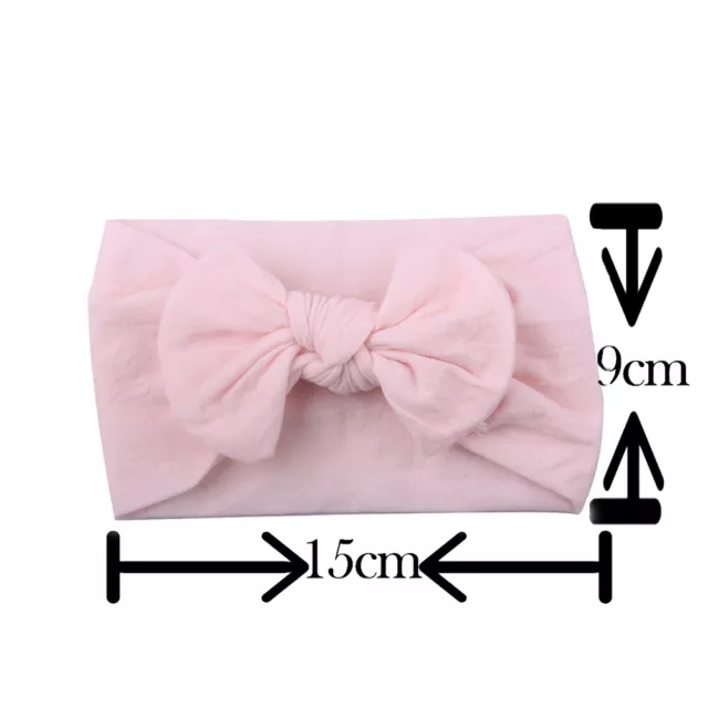 Nouveau-Né Toddler Baby Girl Head Wrap Lapin Big Bow Knot Turban Bandeau # 3