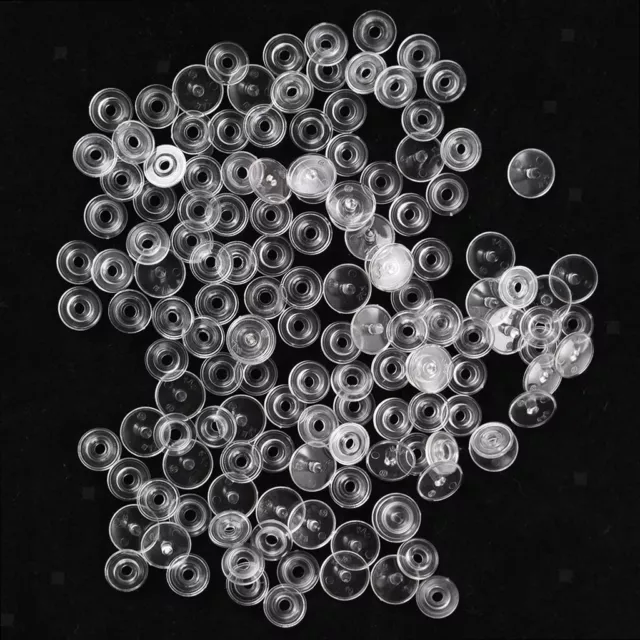 50 Sets Clear KAM Resin Snap Buttons Plastic Snaps Fasteners Press Studs Size T3