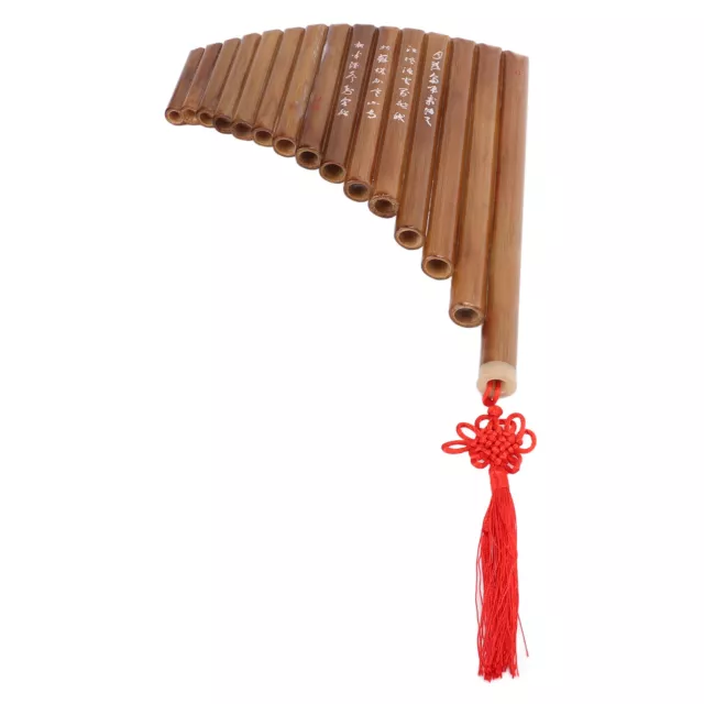 Pan Flute Natural Bamboo 15 Pipes G Tone Pans Pipe Chinese Traditional DY9