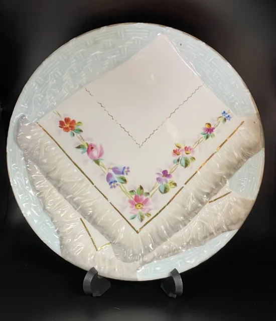 Antique Majolica(?) Napkin Plate c.1800's Germany See Photos Read Description