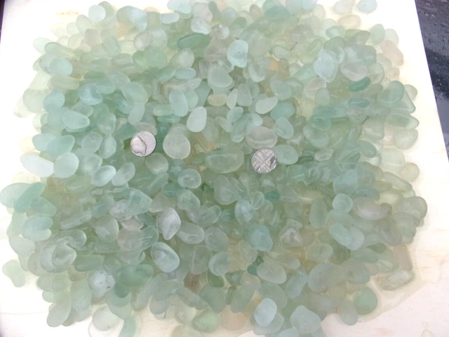 1,2 KG (1 cms BIS 2 cm) KLEINES JQ AQUA PASTELL MATTIERT N/E KÜSTE ENG MEERGLAS Seeham