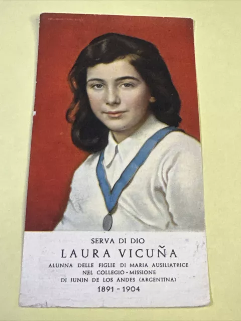 SERVA DI DIO LAURA VICUNA - Santino - Holy Card - immagine sacra