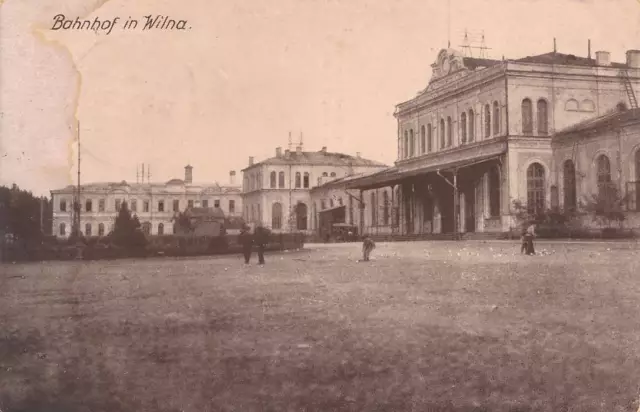 Bahnhof in Wilna - Vilnius - Lithuania - postcard