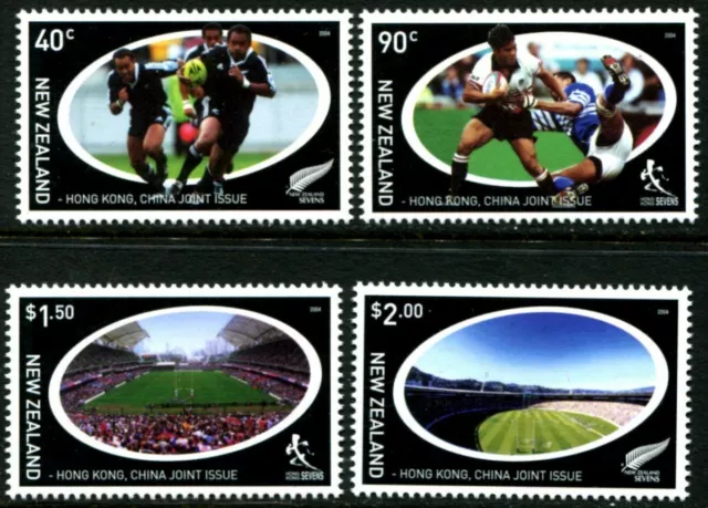 New Zealand 2004 - Rugby Sevens Hong Kong, China Joint Issue - Set of 4 - MNH