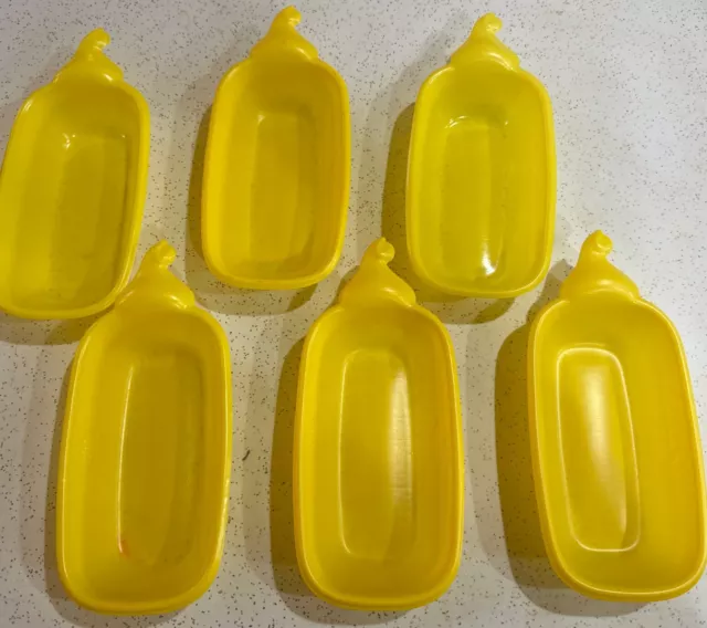 Lot 6 Vintage Dairy Queen Ice Cream Trays Sundae Boats Plastic Banana Split