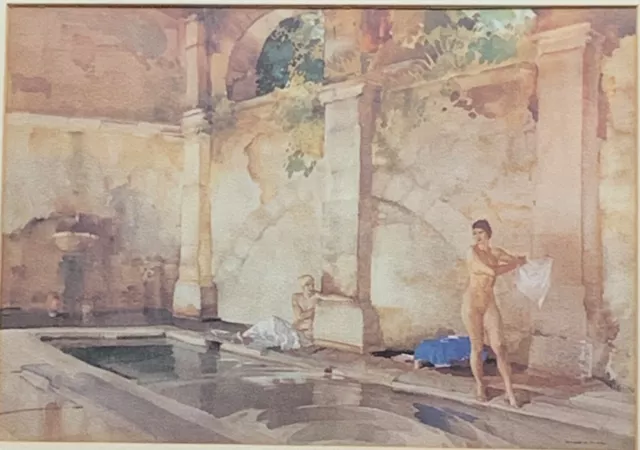 Sir William Russell Flint print "In Classic Provence" - 57x48cm 2