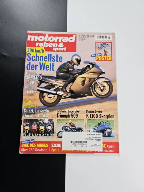 Motorrad Magazin Zeitschrift - August 1996 - 300kmh Schnellste Der Welt