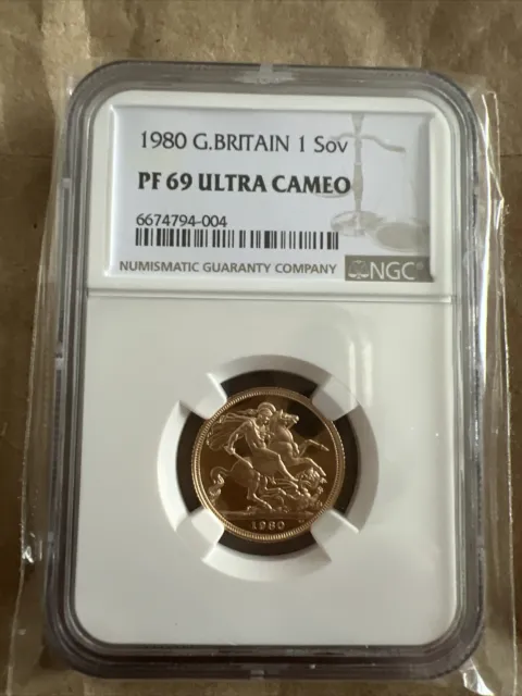 1980 1sov Pf 69 Ultra Cameo  Graded Sovereign Offers Accepted