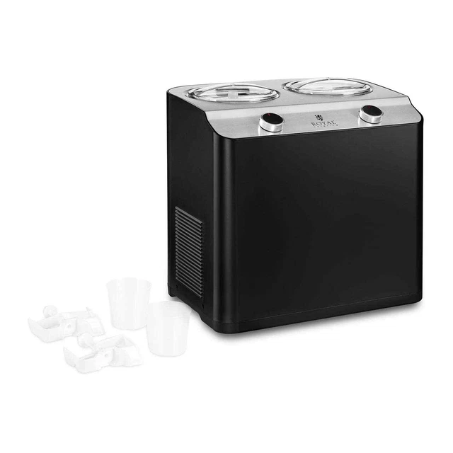 Gelatiera Autorefrigerante Vpcok 1,5L – Macchina Del Gelato Pronta In 30 Min, Con Coperchio Trasparente E Apertura Per Ingredienti, Capacità 12 Palline