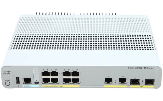 CISCO - WS-C2960CX-8PC-L - Cisco Catalyst 2960-CX 8 Port PoE, LAN Base