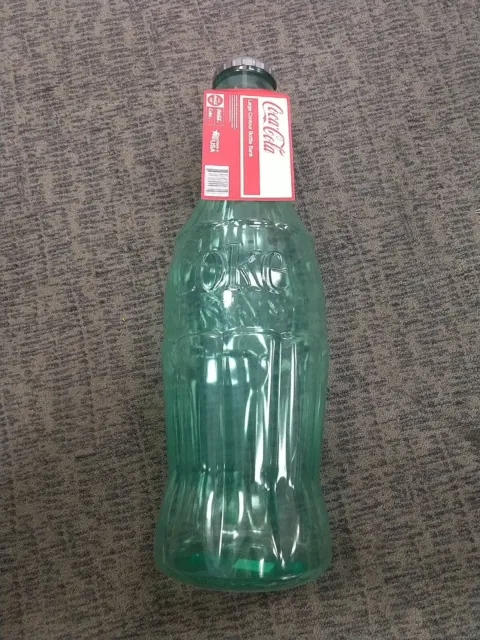 Coca-Cola 22" Clear Bottle Bank - Made in America- *SHELFWEAR* W4D