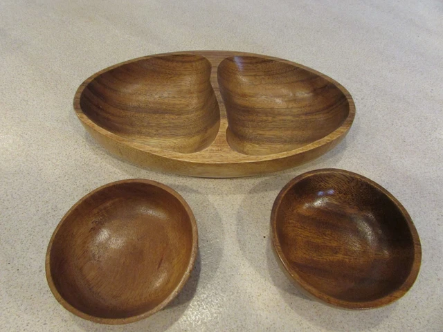 wooden candy/nut dish set from the Philippines
