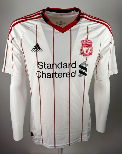 Adidas FC Liverpool Trikot Shirt Away Ausweichtrikot weiss Saison 2010/2011 Gr.S