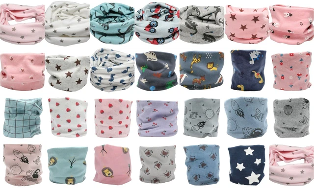 Scaldacollo Bambino Sciarpa Ragazzo Ragazza Multifunzionale Cotone Cappello Bandana Fascia Snood