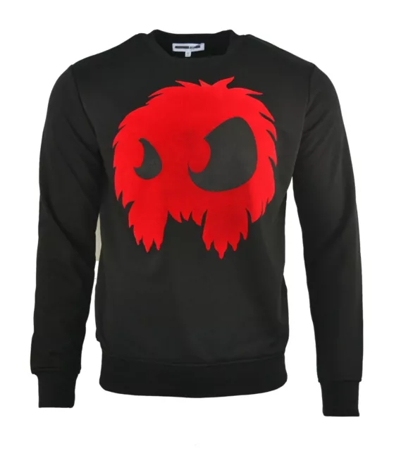 Mcq Sweatshirt Felt Monster Sun Jumper Black Red Alexander Mcqueen Mad Chester