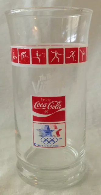 Taste of Victory Original 1980 Los Angeles Olympic COCA COLA Glass 12oz.