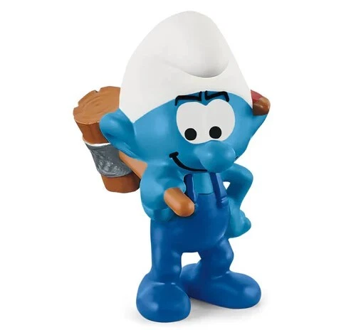 Modellino Action figure statua modellino   schleich PUFFO OPERAIO da collezio...