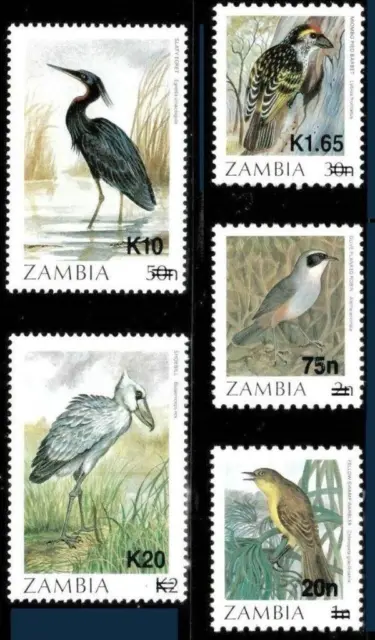 Sambia 1984-87 Sammlung Von 23 MNH Sets Cv $ 110 Vögel, Tieren, Züge Flugzeuge 3