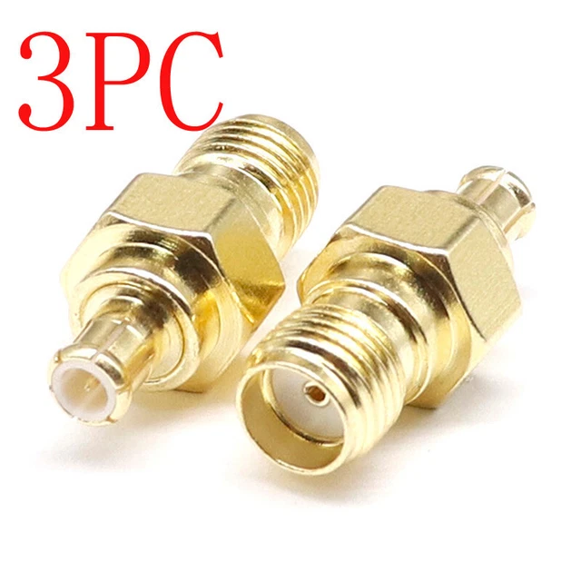 3pcs RF Coaxial Connector MCX Male to SMA Female Adapter Converter Jack Plug
