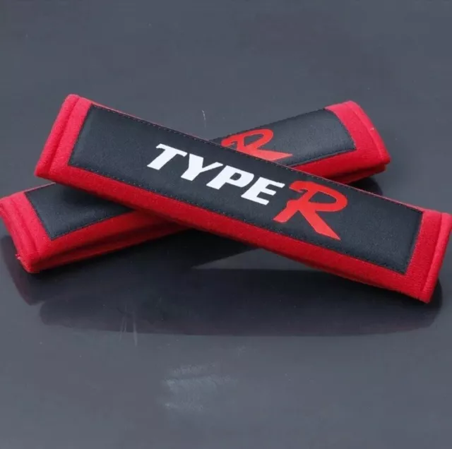 2Pcs Honda TYPE R Seat Belt Shoulder Cover Protector Pad Carbon Pattern CIVIC