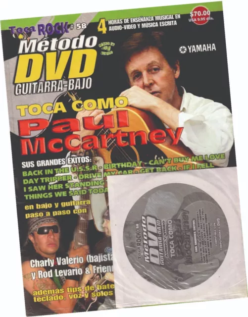 Revista + Cd ""Método Dvd Guitarra; Paul Mccartney", En Español