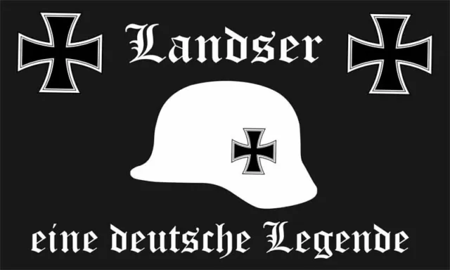 FLAGGE FAHNE DR - Landser -eine deutsche Legende 90 x150 cm Digitaldruck 4597