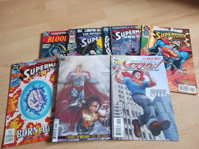 Action Comics/Superman job lot. DC Comics. See description for issues. 1993.