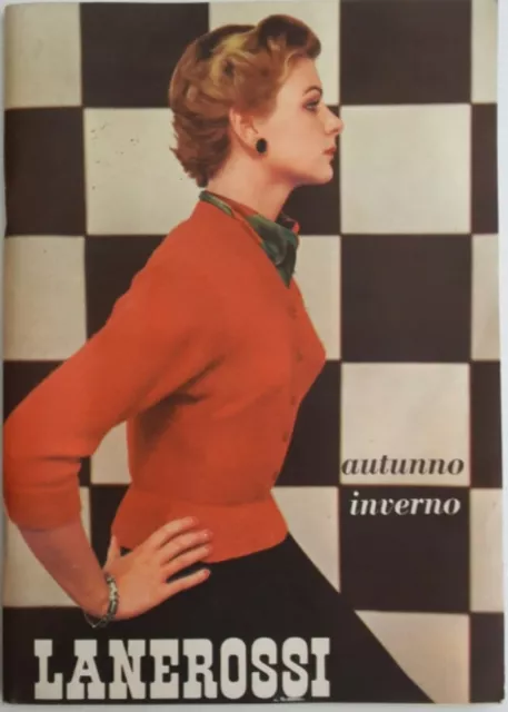 Rivista Moda D'epoca Lanerossi Catalogo Autunno Inverno Anni 50 Illustrato Vedi.