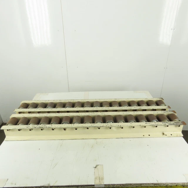 7"x48" Gravity Roller Conveyor 4" BF x 2.50" Diameter 3" Centers Lot of 2