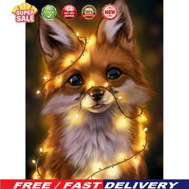 Kit de pintura por números hágalo usted mismo luz zorro lona óleo pared arte imagen regalo adornos