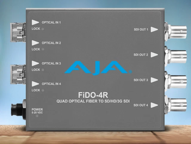 AJA FiDO-4R-MM - 4-Channel Multi-Mode LC Fiber to 3G-SDI Receiver