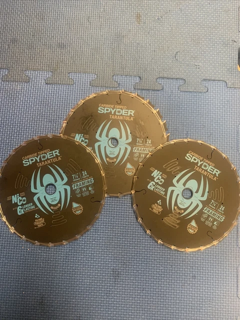 3 BLADES - Spyder 13028 Tarantula 7-1/4-Diamond Circular Saw Blade