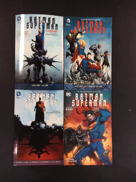BATMAN SUPERMAN VOL #1 2 3 4 Comic Book TRADE PAPERBACK LOT GREG PAK JAE LEE DC