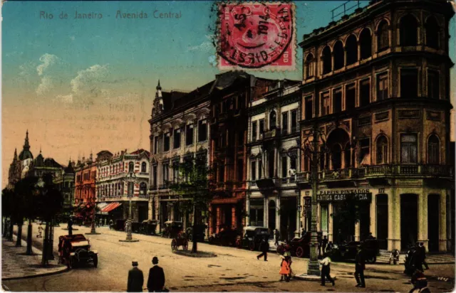 PC CPA BRAZIL, RIO DE JANEIRO, AVENIDA CENTRAL, VINTAGE POSTCARD (b11492)