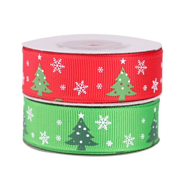 2 Rollen 10 Yards 2 CM Schneemann Schneeflocke Handwerk Band Weihnachten Trim