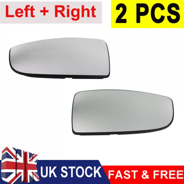 For Ford Transit Mk8 Lower Door Wing Mirror Glass 2014 On Right Left+Back Plate