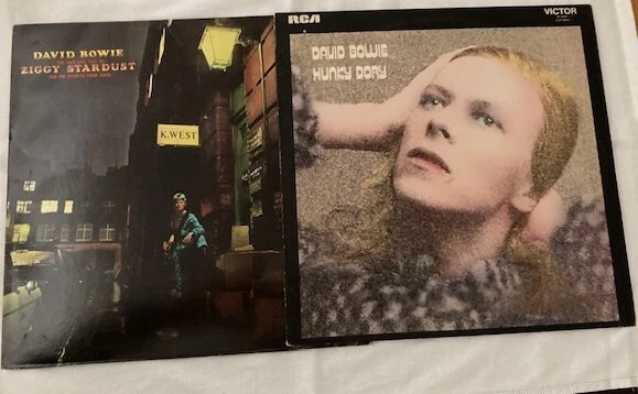 David Bowie 2 x 12" Vinyl LP's - Ziggy Stardust & Hunky Dory Very good condition