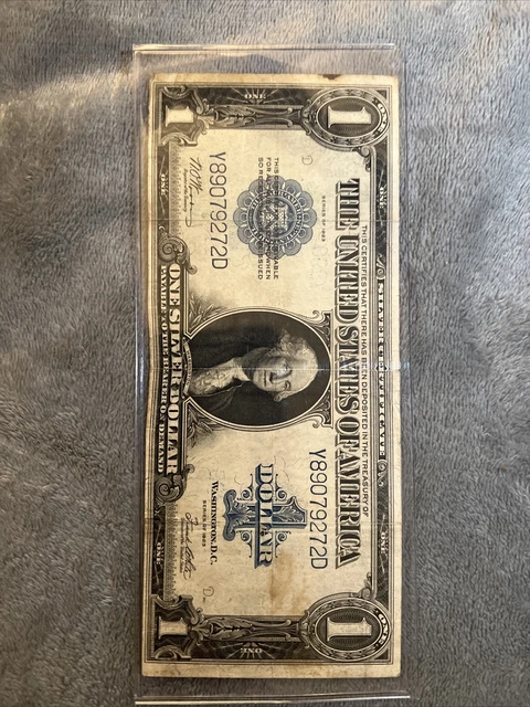Series 1923 - OVERSIZED $1 Silver Certificate Note - HORSEBLANKET - Y89079272D