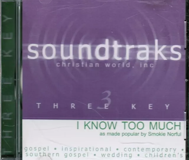 I Know Too Much - Smokie Norful - Christian Accompaniment Track CD