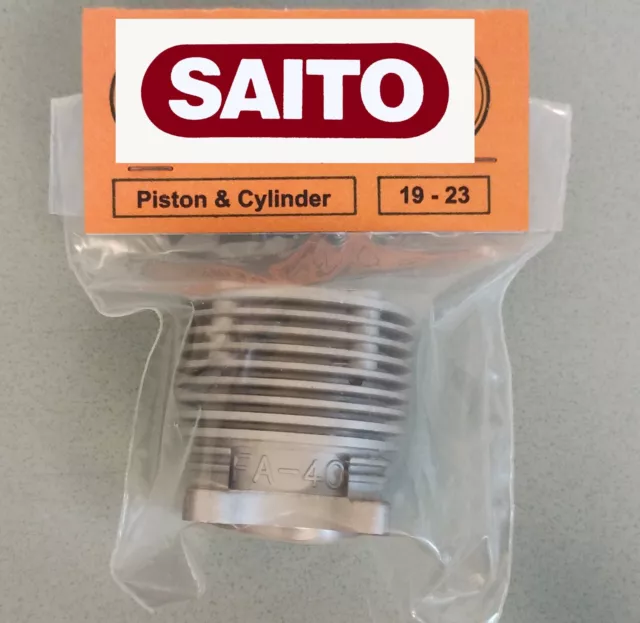 S03 - SAITO FA-40 MK1 Open Rocker - Cilindro/pistone motore - RARO INTROVABILE -