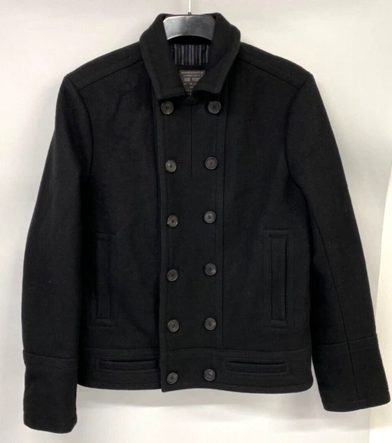 ALL SAINTS JACKET Coat Mens Size 40 S M Black 88 Wool Double Breasted 317 49.00 PicClick UK