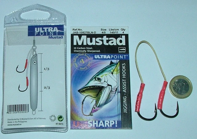 Mustad Beak Bait Hook 6/0 - 3X Strong, Skipjack Bend, Saltwater Fishing Hook - View #11
