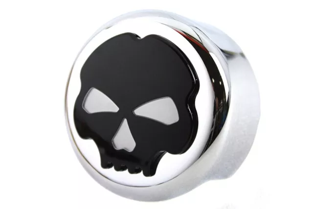 Harley Davidson Horn Cover Rond WILLIE G. Skull Custom Klaxon Couverture Chrome 2