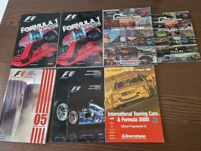 Lotto Lavoro 6 X Programmi Silverstone. Auto Touring. F1. Classico. 2005 2007 2019