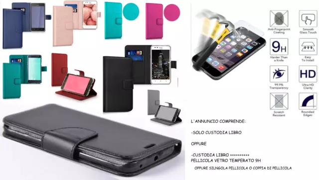Custodia per Oppo A78 5G /CPH2483 A58 5G Cover LIBRO stand portafoglio +VETRO
