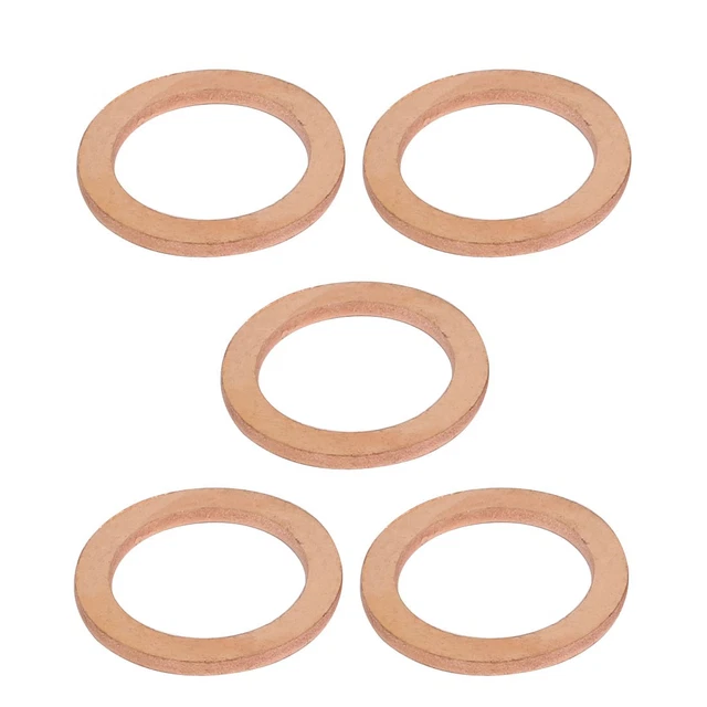 10 Rondelles Joint Cuivre 12x22x1.5mm - Étanchéité Moteur, Plomberie, Auto - Universelles Et Durables