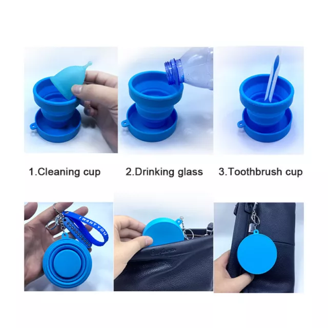 Menstrual Cup Medical Grade Silicone Reusable Sterilising Women Period C ZF 3