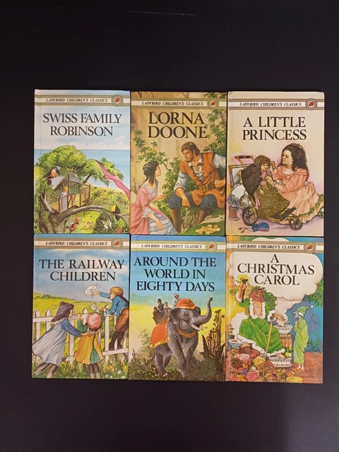 Ladybird Books X 6 Vintage Swiss Family Robinson Lorna Doone Chirstmas Carol